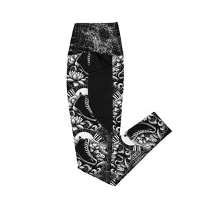 Rhythm Skater Crossover Leggings with Pockets – High-Waisted, Stretchy, & Stylish Roller Skate Apparel