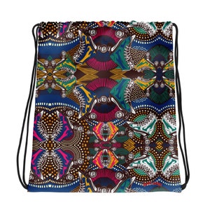 Daa Nyinaa Roller Skate Theme Back Pack// Drawstring bag for skaters, not made to hold skates, roller skate apparel, roller skating gifts