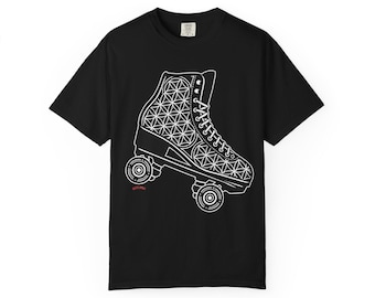 Roller Skate Art T-Shirt | Heavyweight Cotton Skate Tee