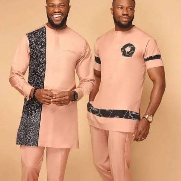 African Men's Clothing, African Fashion, African Wears, Men's Senator Wears, Formal Wears, African Attires, Wedding Shirts and Pants,
