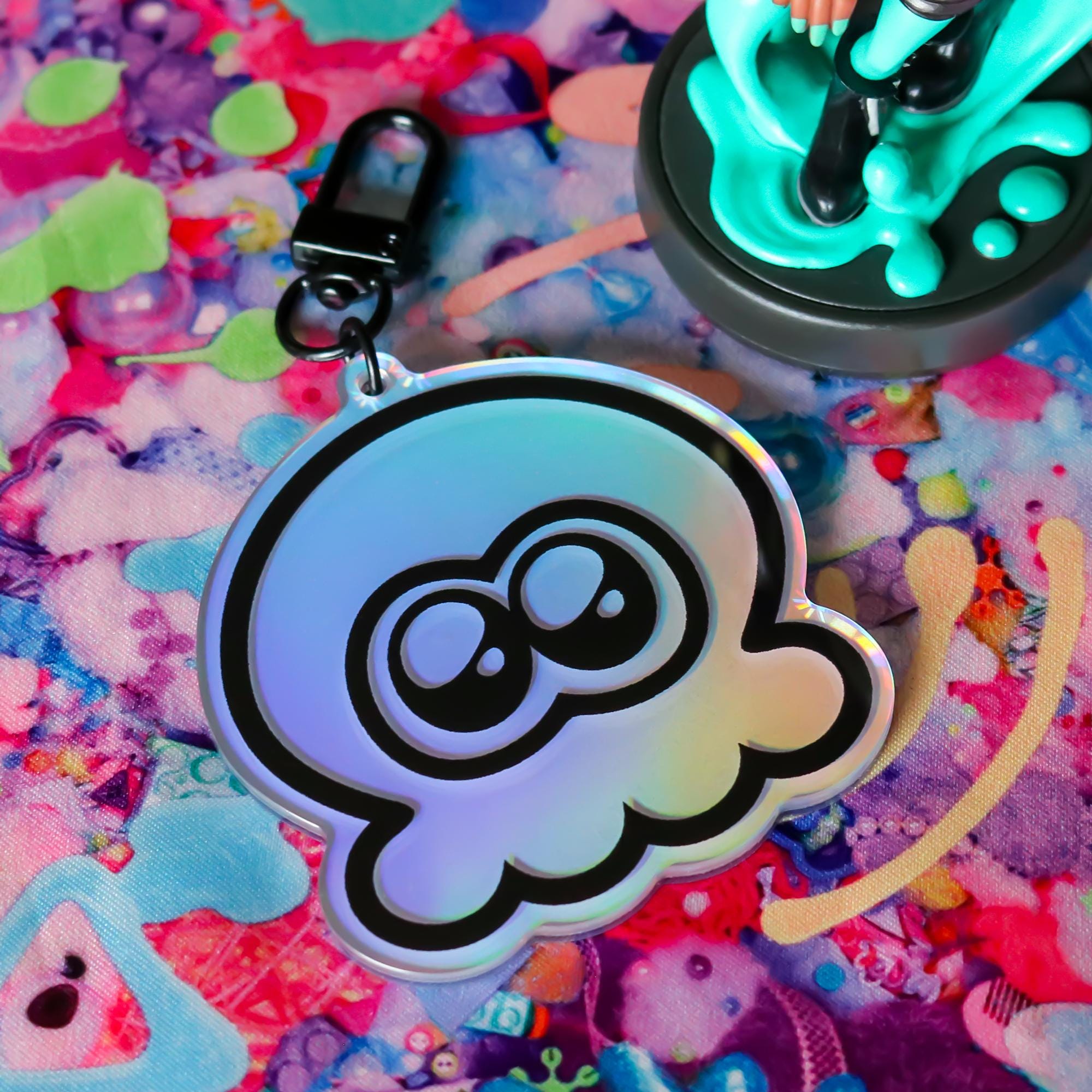 Splatoon 2 Keychains Holographic Splatoon Acrylic Keychains - Etsy