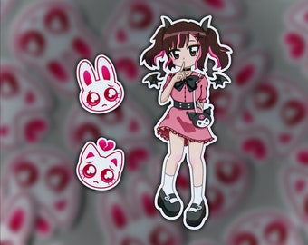 Jirai Kei Anime Vinyl Stickers