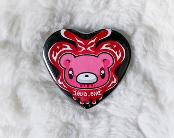Épinglettes/écussons/boutons en forme de coeur Ours sombre