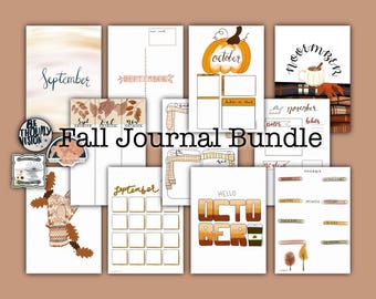 Utskrivbar höstbulletjournal-paket | Dot Grid-planerare