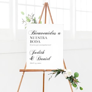 Letrero para Boda minimalista, Spanish wedding sign