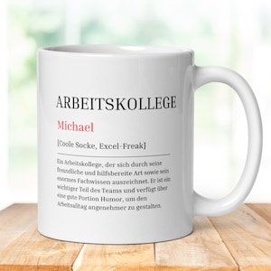 Mug work colleague with name | Personalized farewell gift for colleagues | Mug best colleague with saying | Gift for colleague farewell