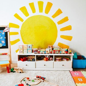Sun Wall Decal: Nursery Sunshine Decor, Baby Room Wall Art - Etsy
