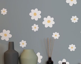 Daisy Wall Stickers, Nursery Wall Decal, Daisy Wall Decal,  Flower Wall Decals,  Daisy Wall Decor, Kids Room Decor