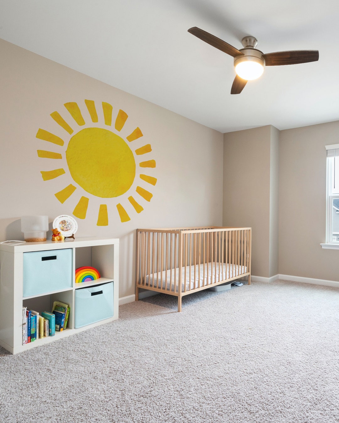 Sun Wall Decal: Nursery Sunshine Decor, Baby Room Wall Art - Etsy