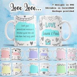 Love Friendship Mug Wrap Valentines Day Sublimation Designs Gift For GirlFriend Png Digital Wrap Around Mug Template Gifts For Him Valentine