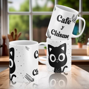 Cafecito Y Chisme Coffee Mugs Png Cafe Y Chisme Mug Wrap Pantilla Para Taza Png Spanish Mug Wrap Funny Latina Mug Design Concha y Cafecito