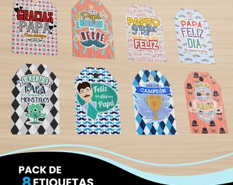 Feliz Dia Del Padre Printable Tag Etiquetas Dia Del Padre Fathers Day Tags In Spanish Feliz Dia Del Padre Papi Etiqueta Regalo Imprimible