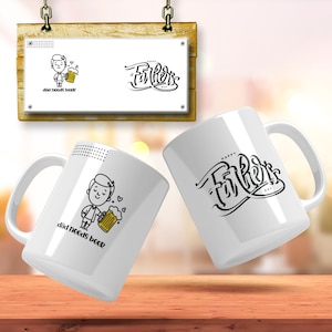 Dad Needs A Beer Happy Fathers Day Mug Wrap 15 oz Mug Template Sublimation Design For Fathers Day Mug Png Dad Mug Designs 11 Oz Mug Wrap Png