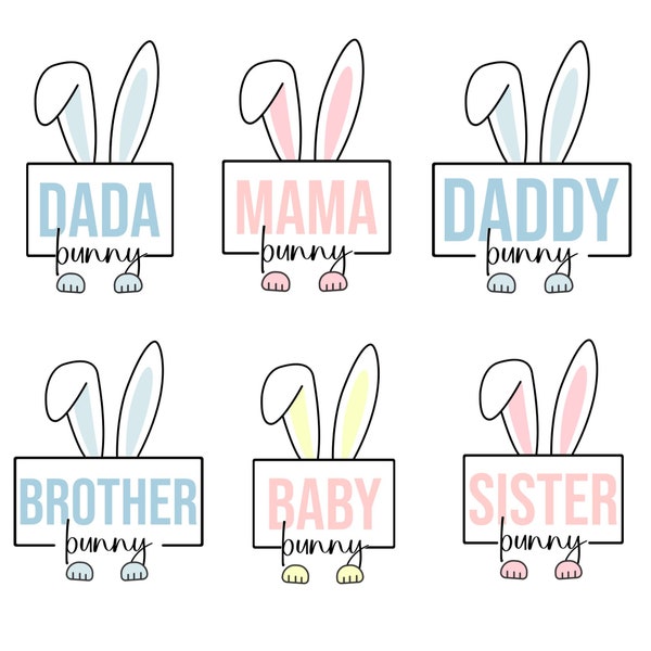 Mama Bunny Png Family Bunny Easter Mama Sublimation Daddy Bunny Babe Baby Bunny Family Mama and Me Easter Png Family Easter Shirt Png Bunny