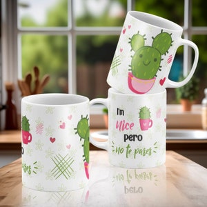 I am Nice Pero No Te Pases Spanglish Mug Wrap Funny Latina Png Latina Mug Design Spanish Teacher Gift Im Nice Spanish Coffee Mug Designs Png