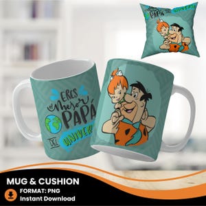 El Mejor Papa Feliz Dia Del Padre Cartoon Character Mug Wrap El Mejor Padre Png Fathers Day Mug Wrap In Spanish Mejor Papa Del Mundo Español