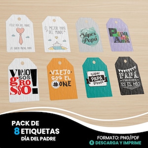 Etiqueta Dia Del Padre Feliz Dia Del Padre Printable Tag Fathers Day Tags In Spanish Feliz Dia Del Padre Papi Etiqueta Regalo Papa Descarga