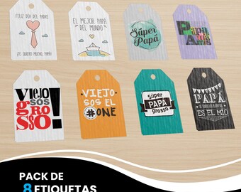 Etiqueta Dia Del Padre Feliz Dia Del Padre Printable Tag Fathers Day Tags In Spanish Feliz Dia Del Padre Papi Etiqueta Regalo Papa Descarga