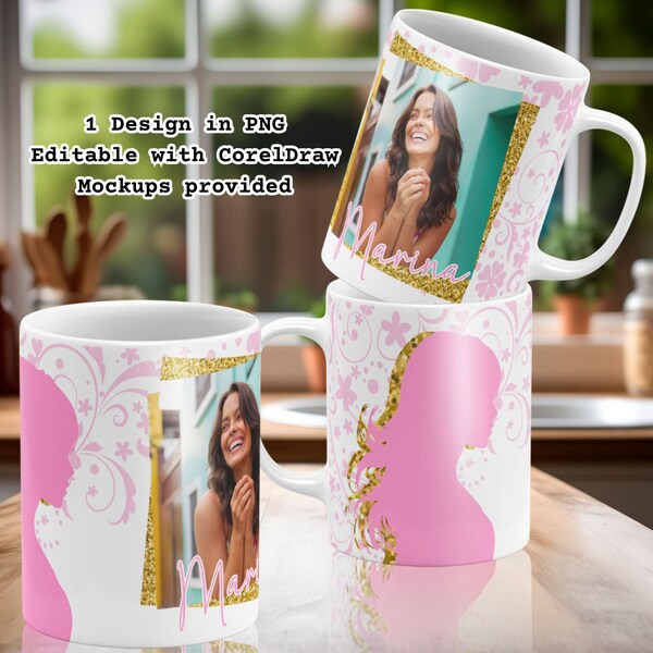 Picture Mug Template Photo Friendship Mug Wrap With Photo Mothers Day Best Friend Mug Template Sublimation Sister Mug Wrap Design 11 oz Png