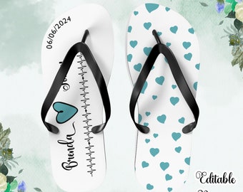 Bridal Flip Flops Wedding Bridesmaids Slippers Bridal Sandals Sublimation Design Png Bride Slippers Summer Beach Wedding Shoes Flat Custom
