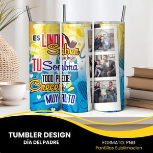 Tumbler Wrap Del Día Del Padre Png Tumbler Photo Wrap 20 oz Dia De Los Padres Diseños Sublimacion Feliz Dia Papa Envoltura Tumbler Español