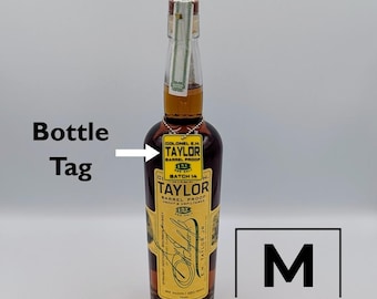 Colonel E.H. Taylor Bottle Tags | Small Batch, Single Barrel, Straight Rye, Barrel Proof | Premium Bourbon Label | Whiskey Collector Gift