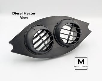 3" Dual Diesel Heater Vent with Directional Air Control | Tent Camping, Ice Fishing, Camper Vans, & Trucks | Lightweight, Weather Resistant
