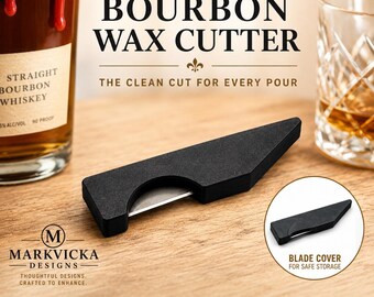 Bourbon Wax Cutter | Whiskey Bottle Wax Seal Cutter with Blade Cover | Wax Dipped Bottle Opening Tool | Bourbon Lover Gift