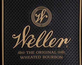 Weller Bourbon Service Bar Mat | Bourbon Lover’s Service Bar Mat | 12x12 Home Bar Decor & Whiskey Gift