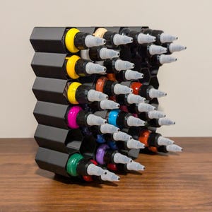 Tattoo Ink Bottle Organizer Rack – Fits 1 Oz & 0.5 Oz Bottles ...