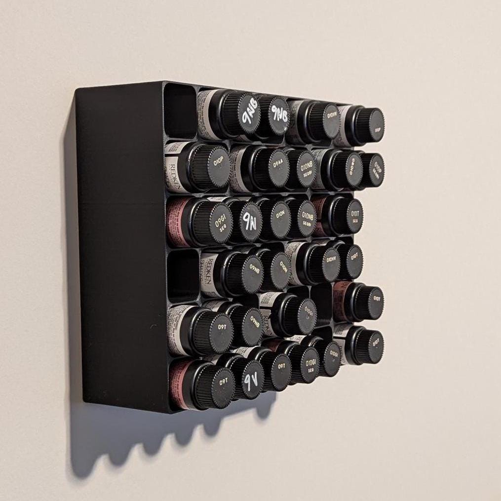 Redken Shades EQ Holder | Cube Style Organizer | Stackable & Wall-Mount Salon Organizer for Hair Dye Bottles