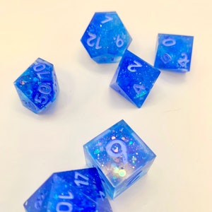 Blue bash- blue sparkly dnd dice