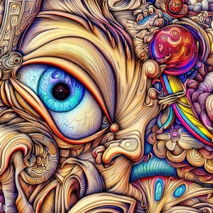 ¡Libro de colorear surrealista para adultos-20 páginas!