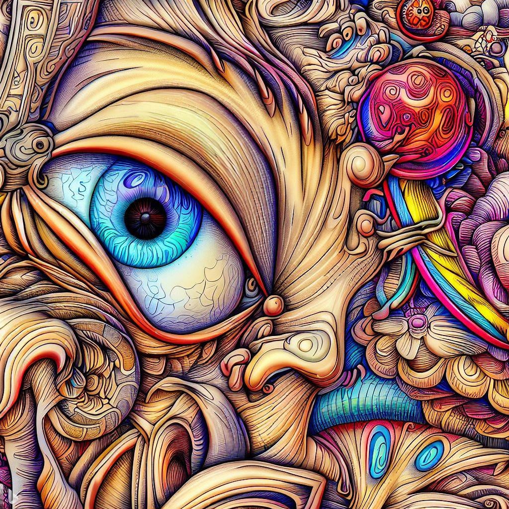 Surreal Adult Coloring Book: 20 Intricate Pages for Stress Relief and Creativity