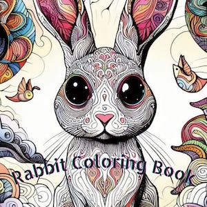 Surreal Rabbits Coloring Book-20 Unique pages!