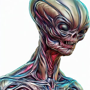 Alien Coloring Book-20 Pages