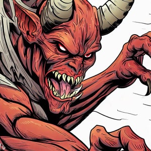 Demon Themed Coloring Book-20 Pages