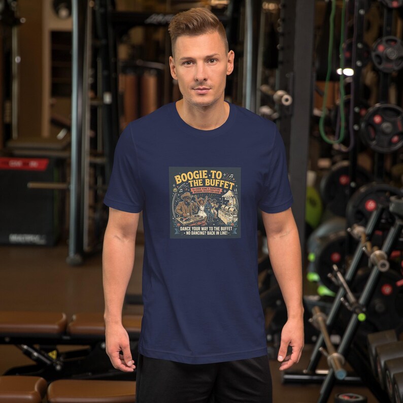 Boogie to the Buffet Cowboy T-Shirt | Black Western Wedding Shirt | Funny Country Dance Party Tee
