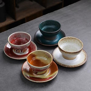 Japanese Style Ceramic Espresso/ Coffee/Tea Cup & Sauce Conical
