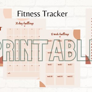 Fitness Tracker Aktivitätstracker Workout Tracker Fortschrittsdiagramm Fitnessplaner Druckbarer Aktivitätsplaner Druckbarer Workout Tracker