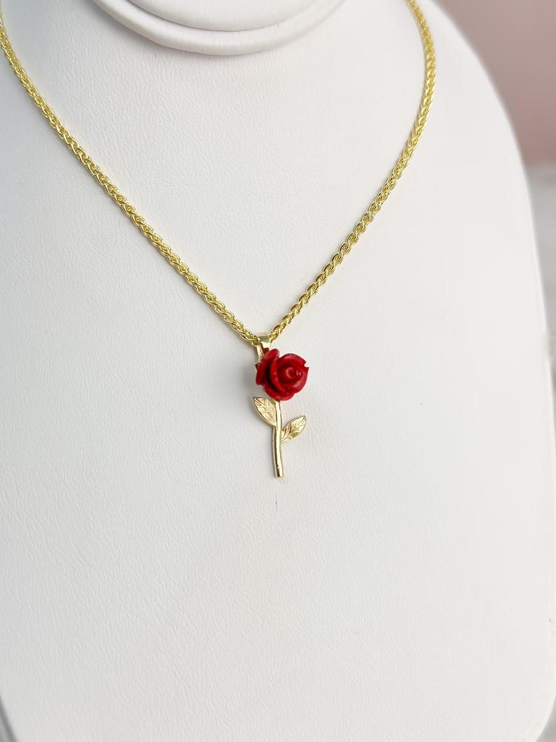 Collar Artesanal Con Colgante De Rosa Natural, Joyas únicas Hechas A Mano, Regalo Especial Para