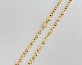 New 9ct Yellow Gold 20 Flat Curb Chain Necklace