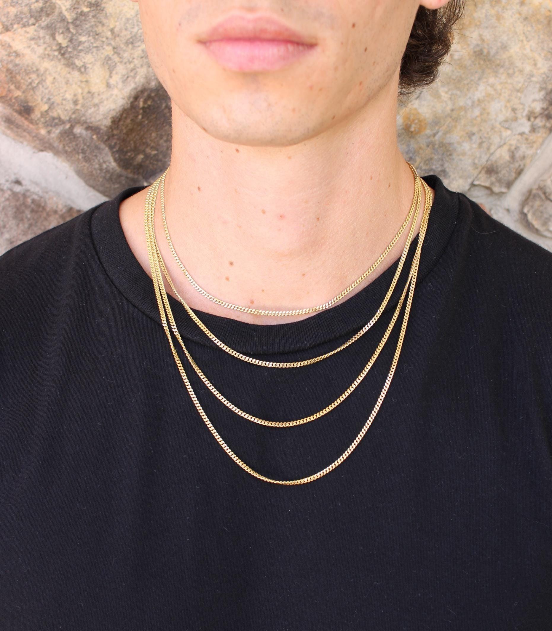 14k SOLID Gold Miami Cuban Curb Link 2mm Chain Necklace 16