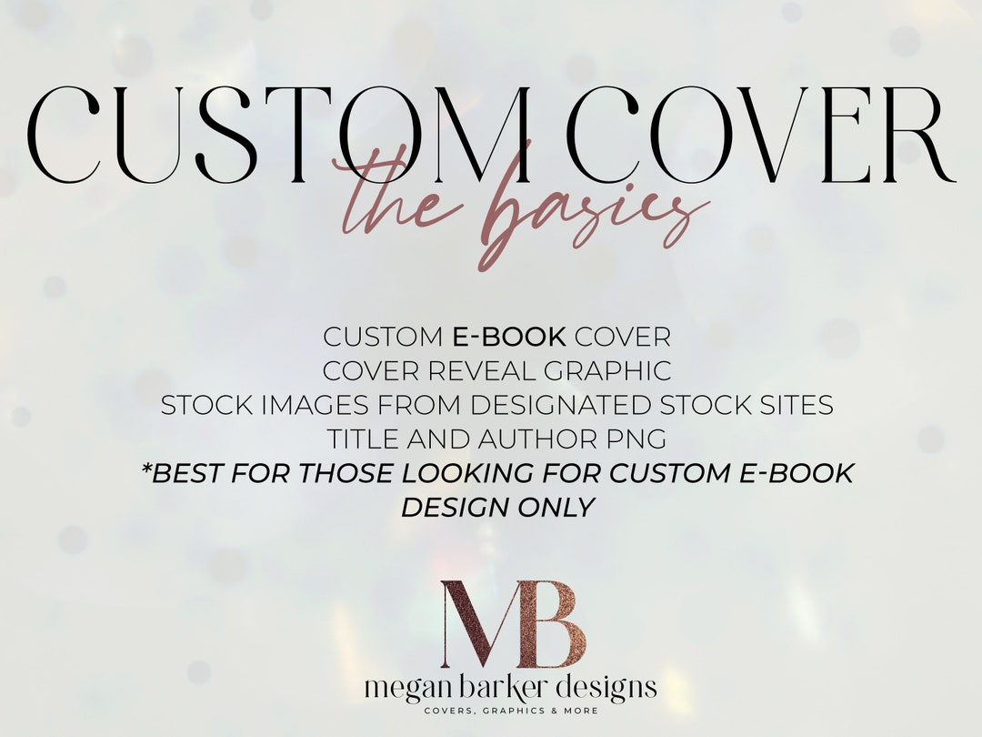Custom Book Cover Design the Basics ebook Only Etsy