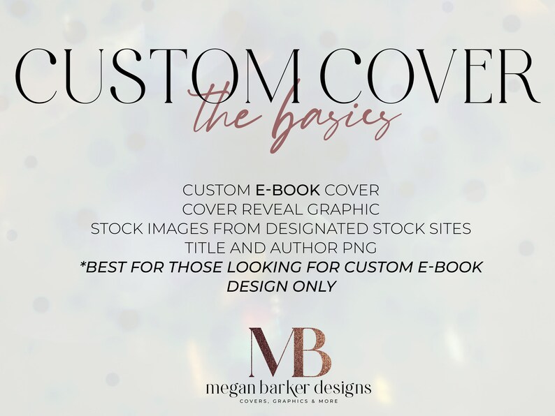 Custom Book Cover Design the Basics ebook Only Etsy