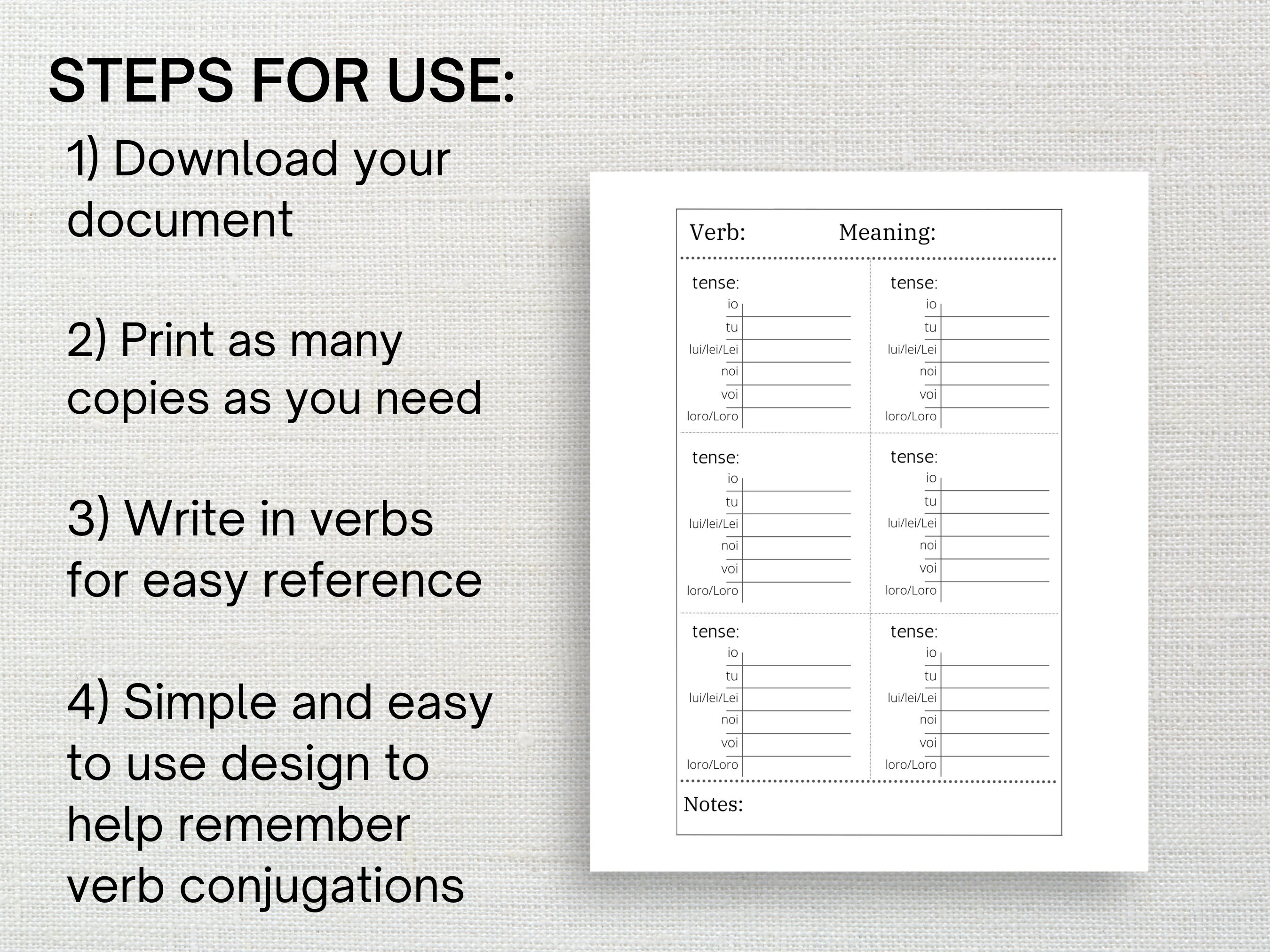 blank-italian-verb-conjugation-chart-printable-instant-download-etsy