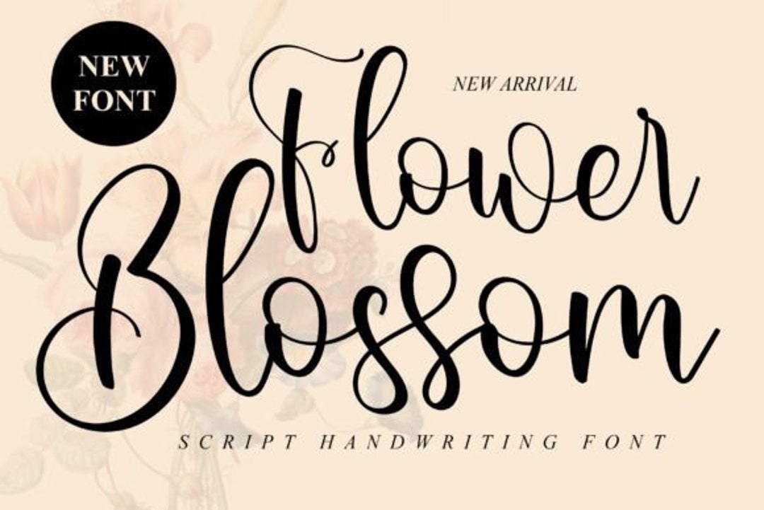 Flower Blossom Font Wedding Font Logo Font Bold Font - Etsy