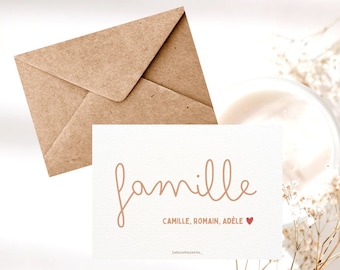 Customizable family card