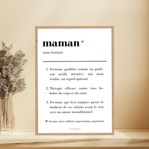 Affiche définition maman - Cadeau fête des mamans