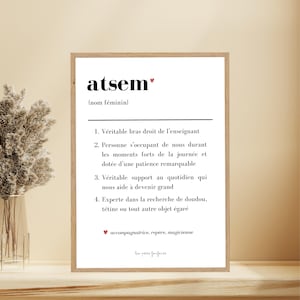 ATSEM Definition Poster - Geschenk zum Schuljahresende